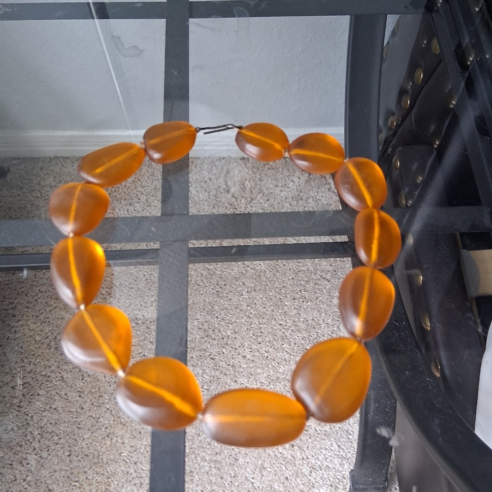 Dinosaur Designs Circa 2000 Resin Amber Chocker